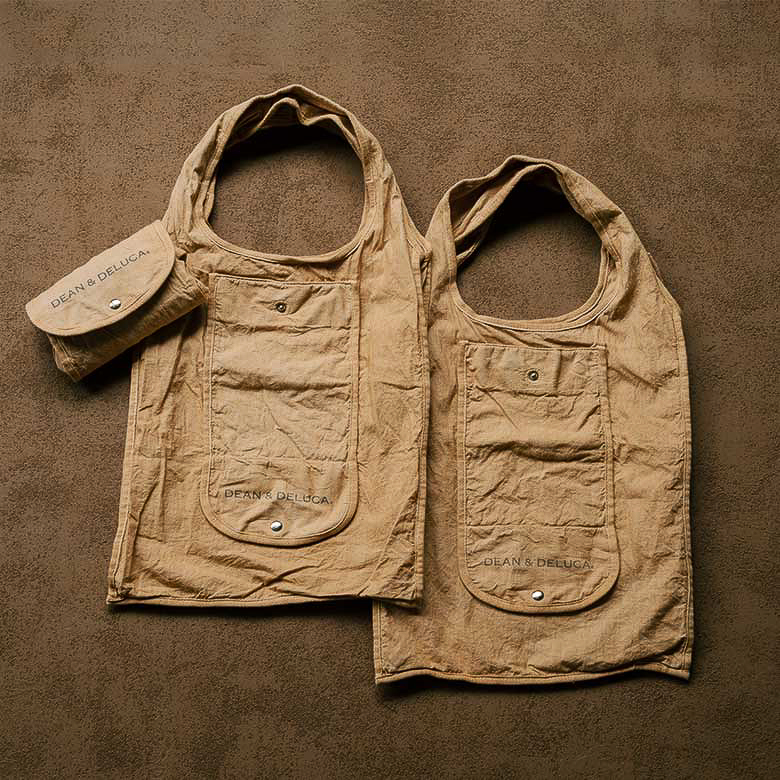 「珈琲染めショッピングバッグ」（ベージュ）