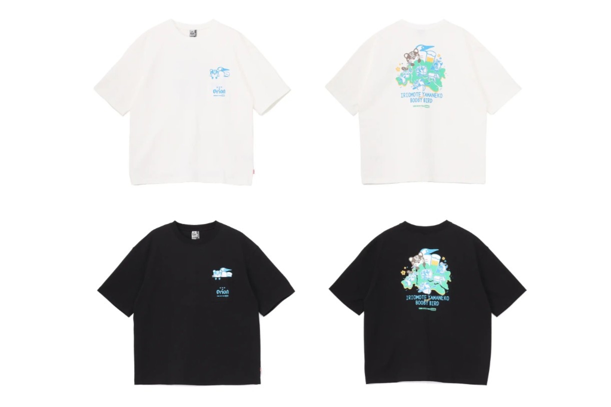OWYCイリオモテヤマネコmeetsブービーバード ヘビーウェイトTシャツのホワイト、ブラック