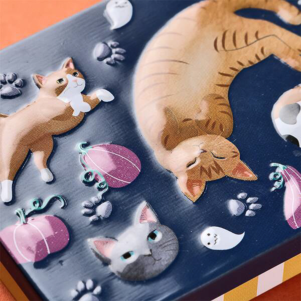 カルディコーヒーファーム「ハロウィンネコミニ缶」（ネイビー）