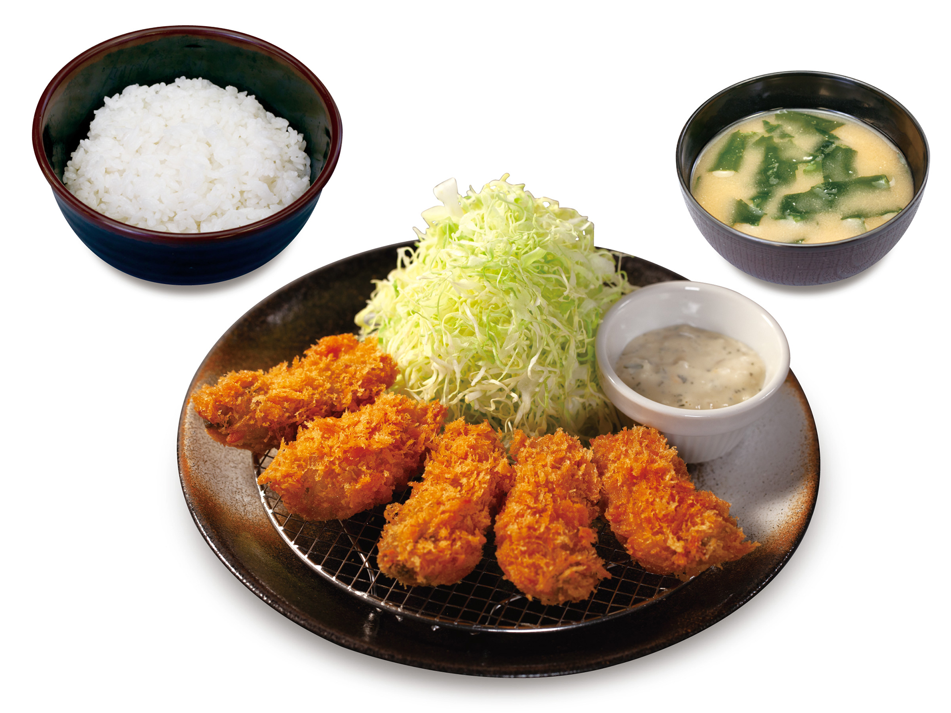 「カキフライ（5個）定食」（990円）