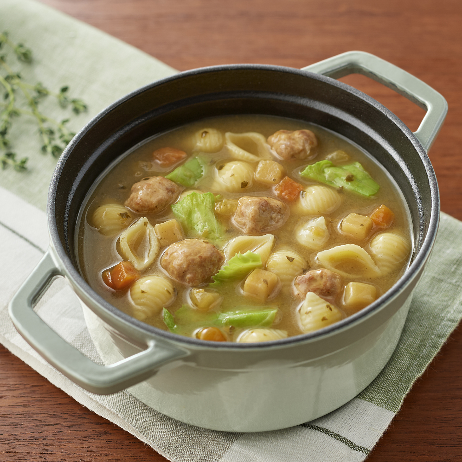 「香味野菜とポルペッテ」（390円）