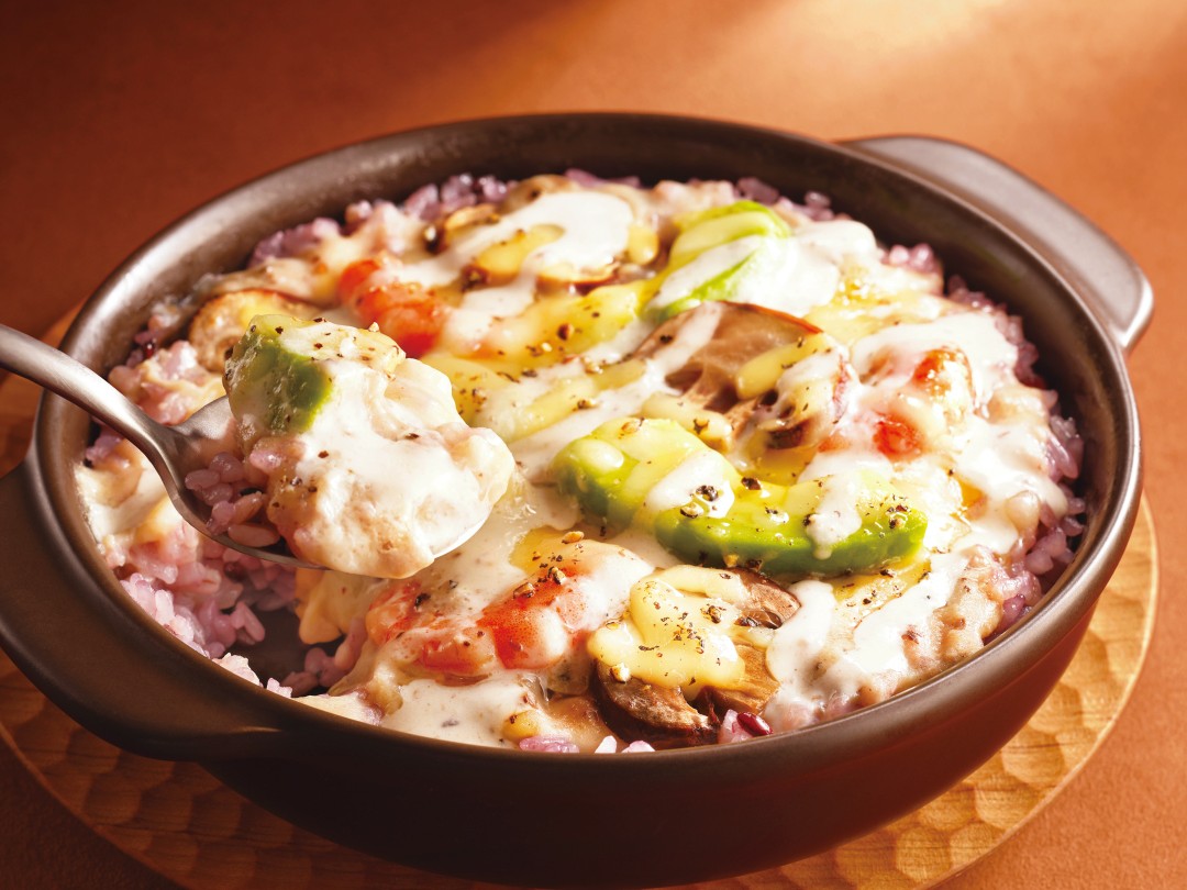 ポルチーニ香る 海老とアボカドのクリーミードリア