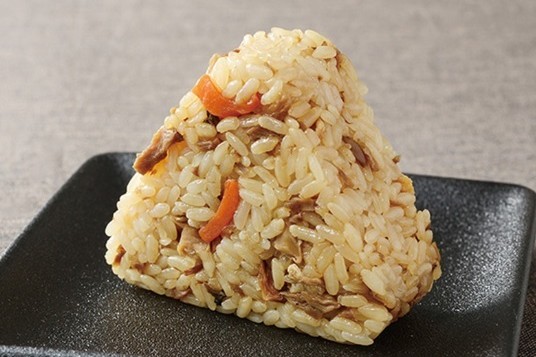 舞茸と霜降りひらたけのおこわおにぎり