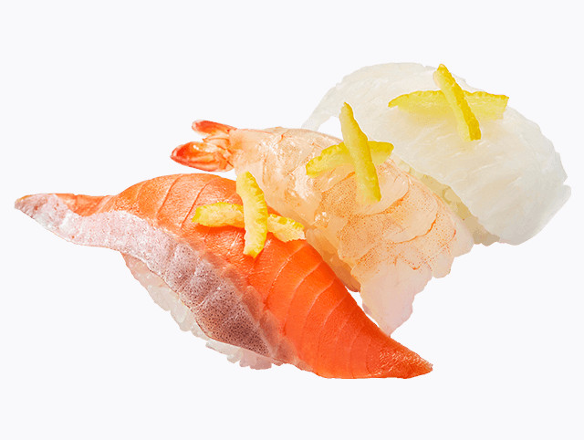 3種の柚子塩ネタ食べ比べ