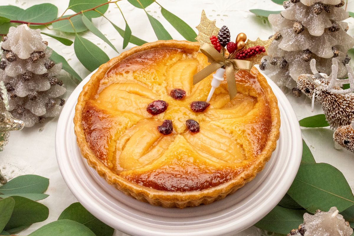 “清水白桃”のタルト