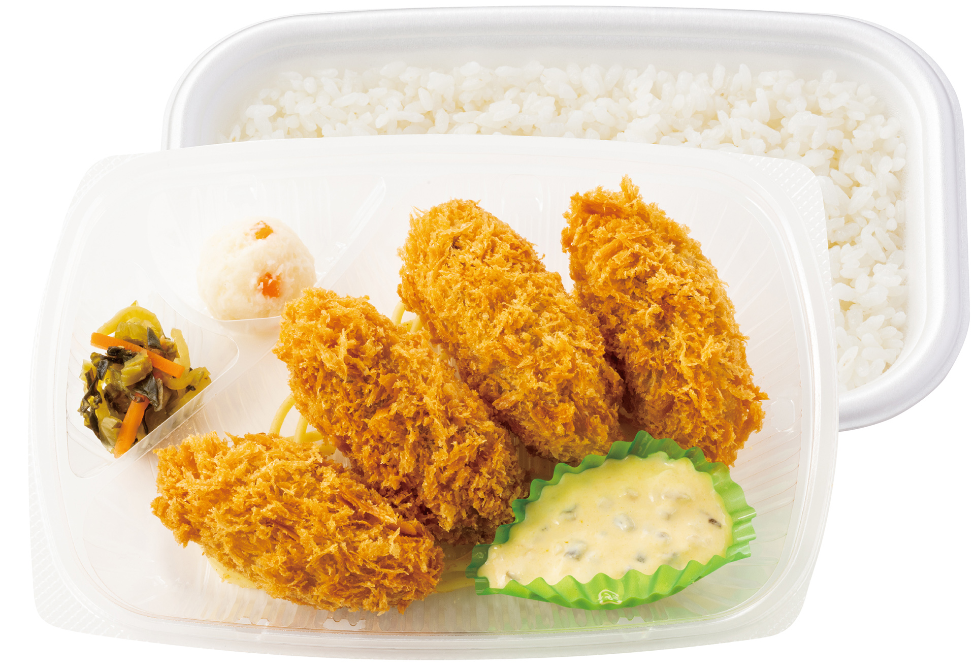 旨みぎゅっと！ 4コ入り カキフライ弁当（760円）