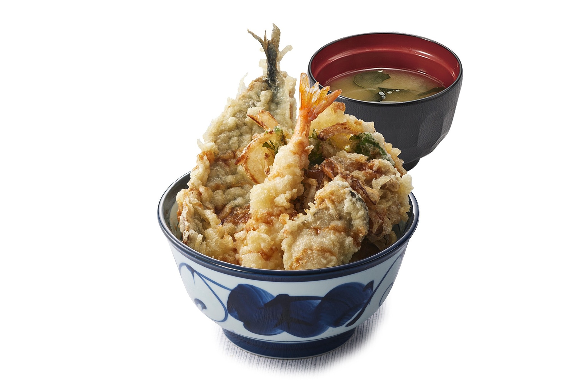 牡蠣と秋刀魚の秋天丼（みそ汁付）