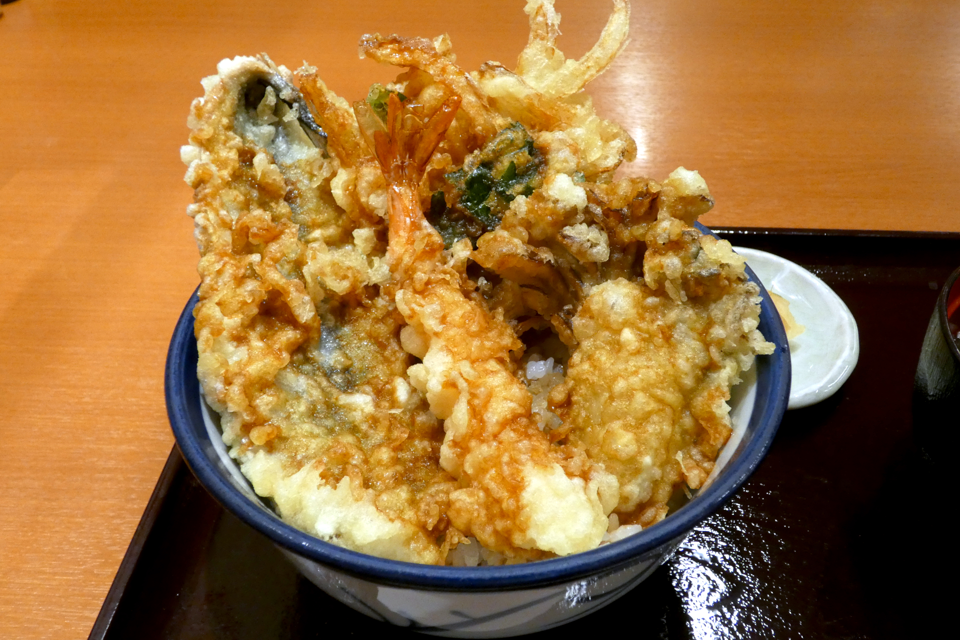 牡蠣と秋刀魚の秋天丼