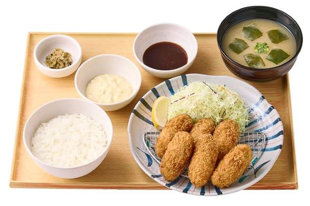 「かきフライ定食（6個）」（1,390円）