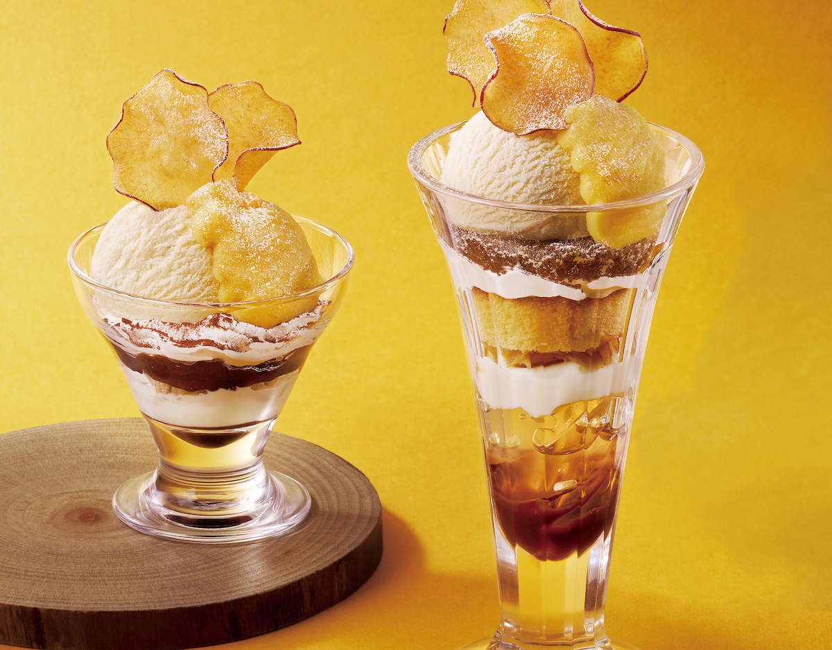 お芋とフロマージュの濃密パフェ（右）/お芋の小さな和みパフェ