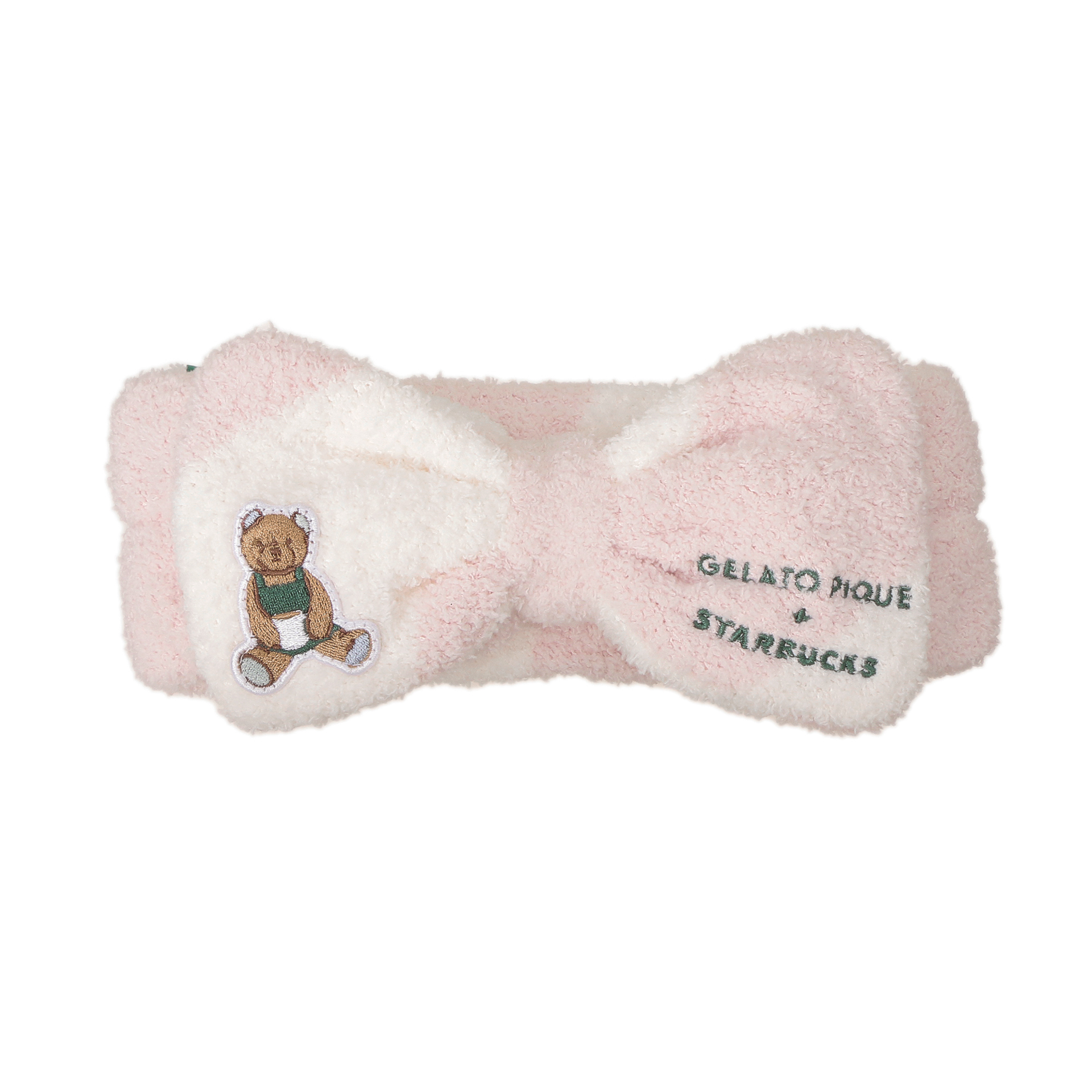 gelato pique パウダーベア刺繍ボーダーヘアバンド