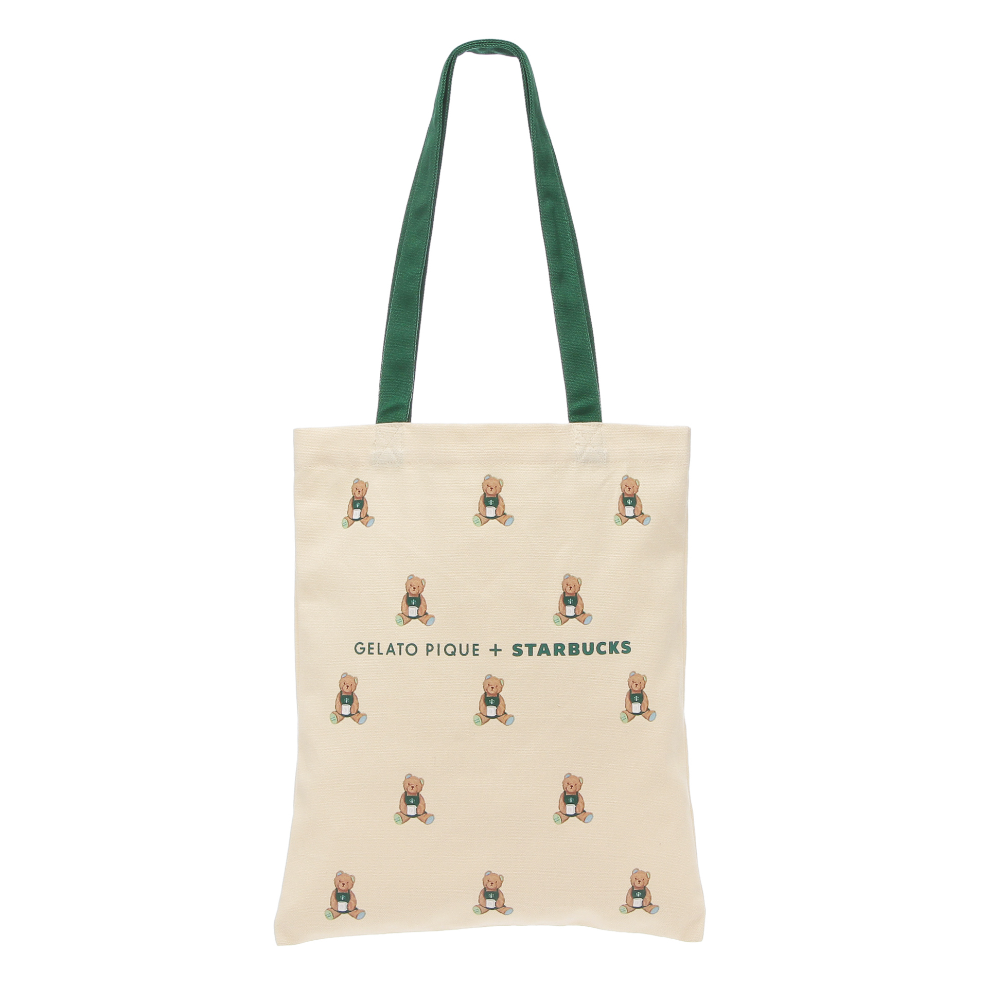 gelato pique ベア柄トートバッグ アイボリー