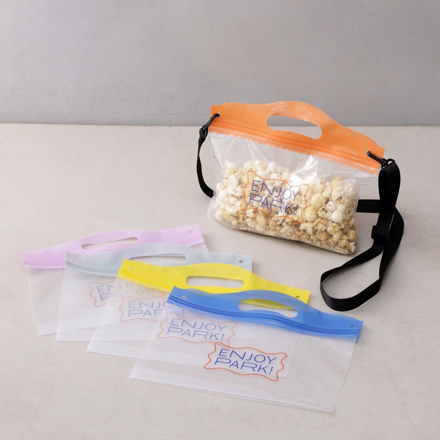 ポップコーン用ジップバッグ5枚セット