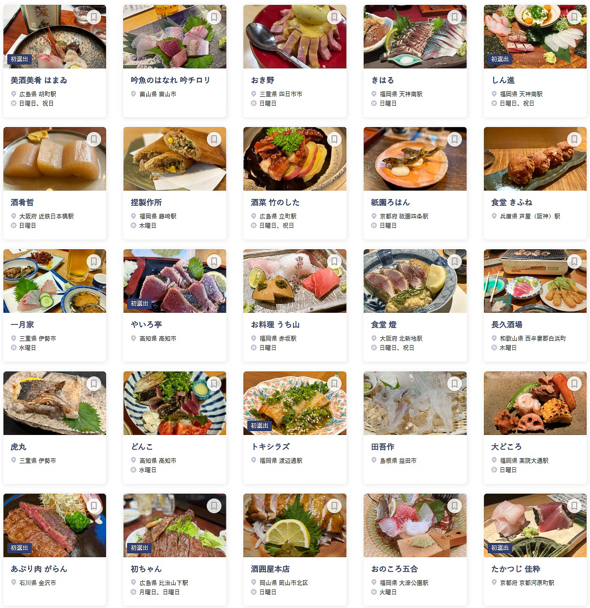 「食べログ 居酒屋 WEST 百名店 2025」に選ばれた100店