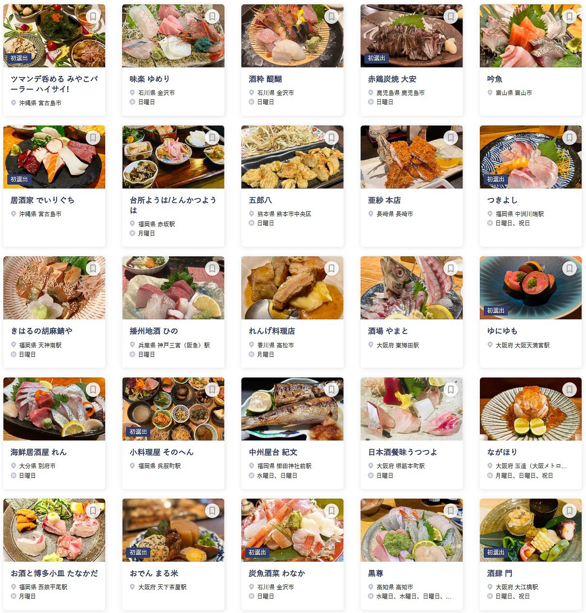 「食べログ 居酒屋 WEST 百名店 2025」に選ばれた100店