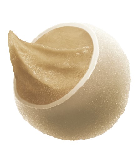 ジェラート部分とミルクコーティングの“やわらか2層仕立て”