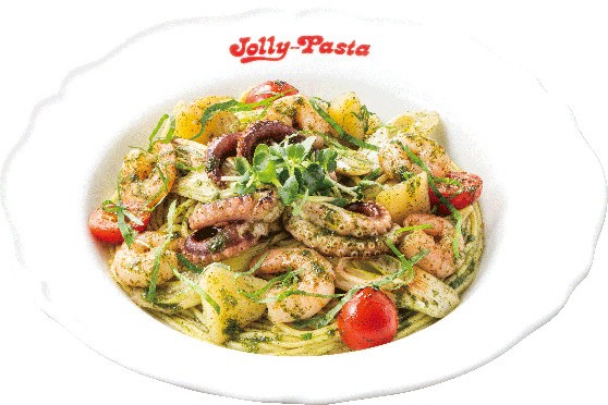 岩だことエビの大葉ジェノベーゼ