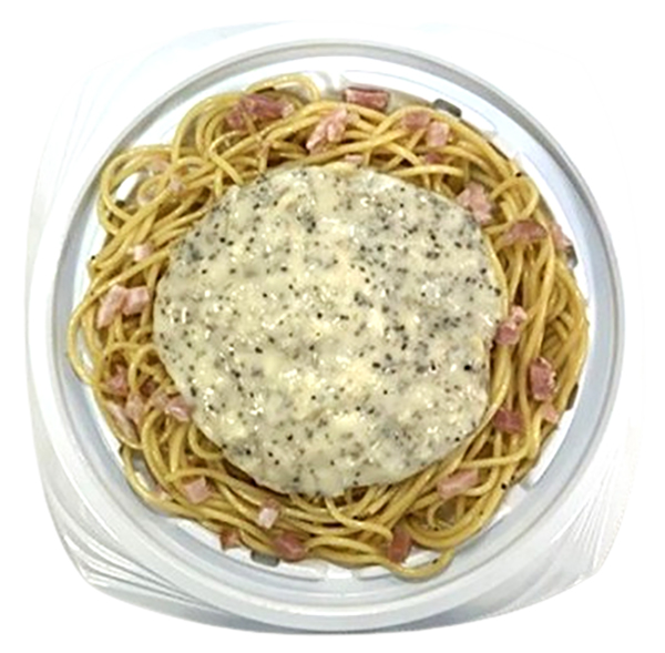 「痺れる旨さブラックペッパーパスタ」（430円）