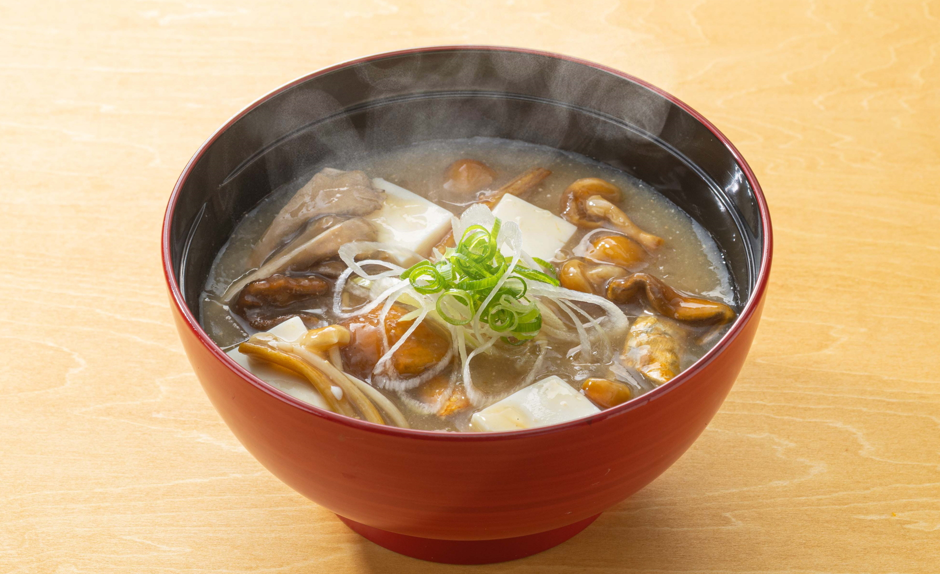 「いろいろ茸となめこ汁」（300円・変更＋230円）