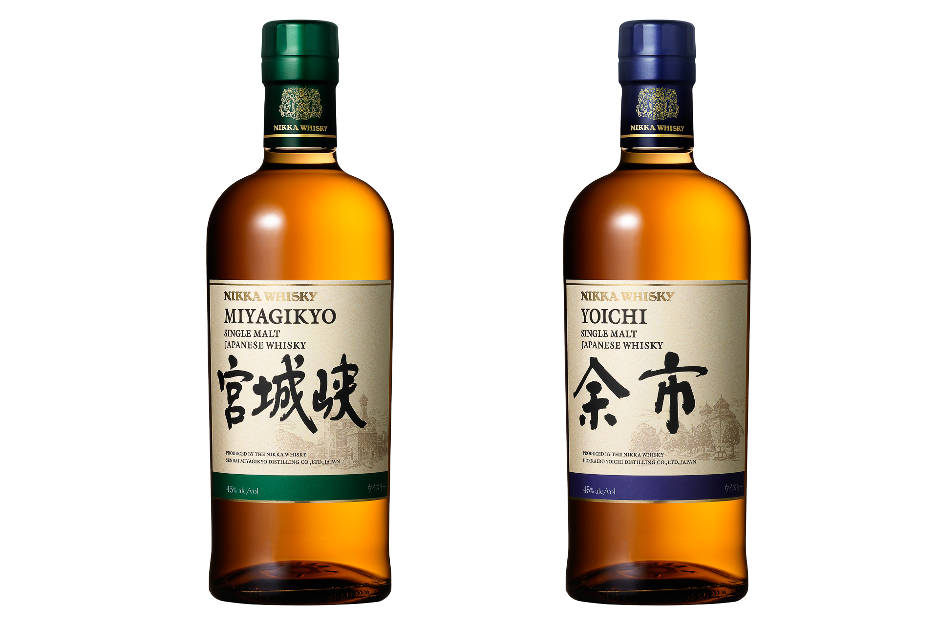 「シングルモルト余市」や「シングルモルト宮城峡」がパッケージをリニューアル