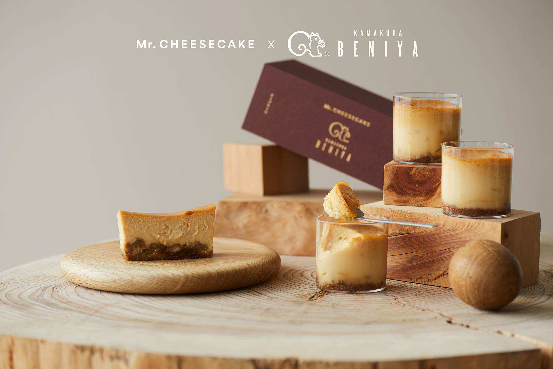 Mr. CHEESECAKE販売商品の「Mr. CHEESECAKE クルミッ子」と「Mr. CHEESECAKE Petit クルミッ子」