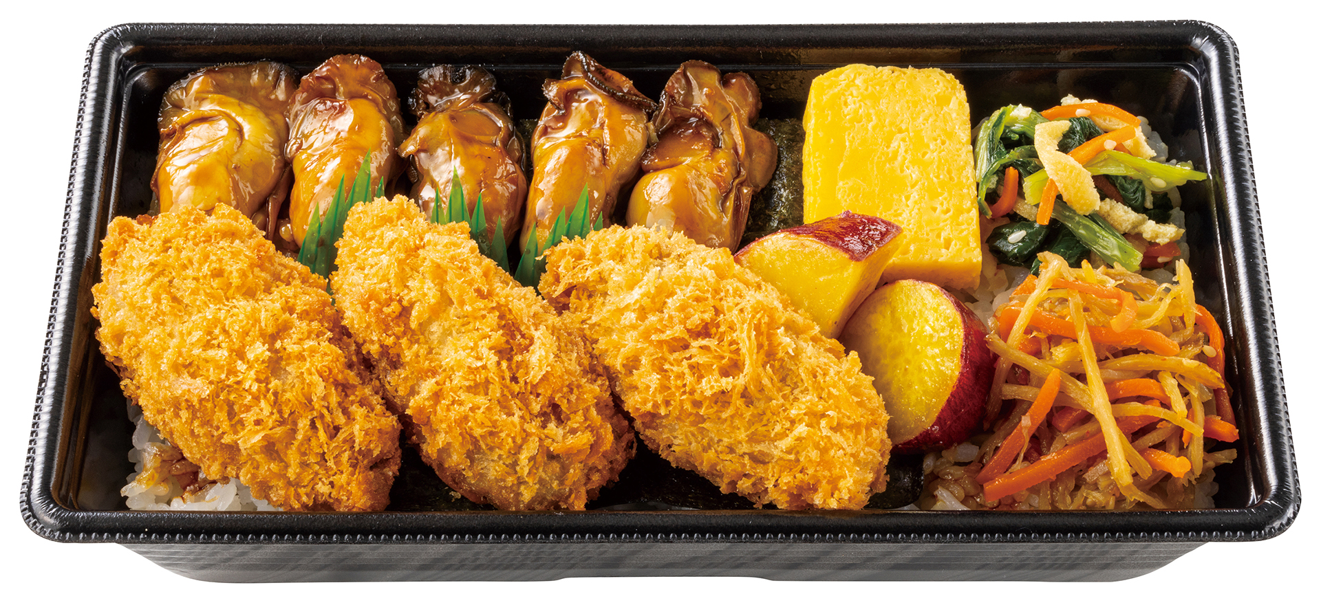 カキ×カキ 牡蠣づくし弁当（1090円）