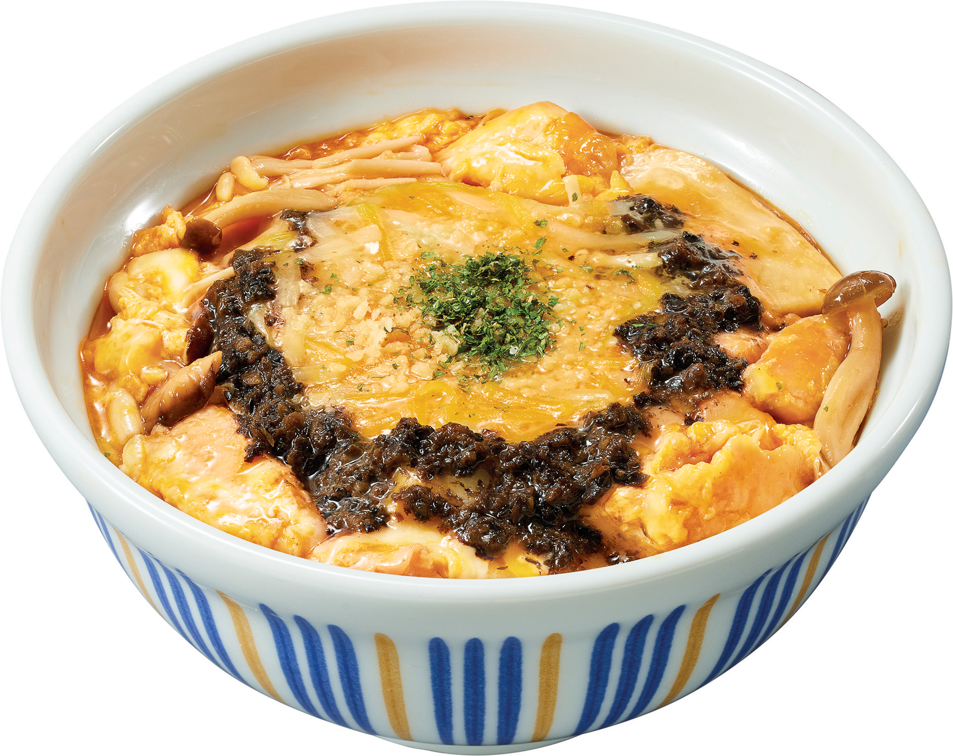 「黒トリュフ薫る チーズきのこ親子丼」（ごはん小盛 820円、並盛 850円、ごはん大盛 940円）