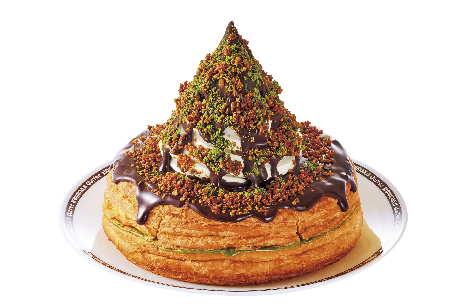 コメダ珈琲店「シロノワール ブラックモンブラン -宇治抹茶仕立て-」（970円～1030円）