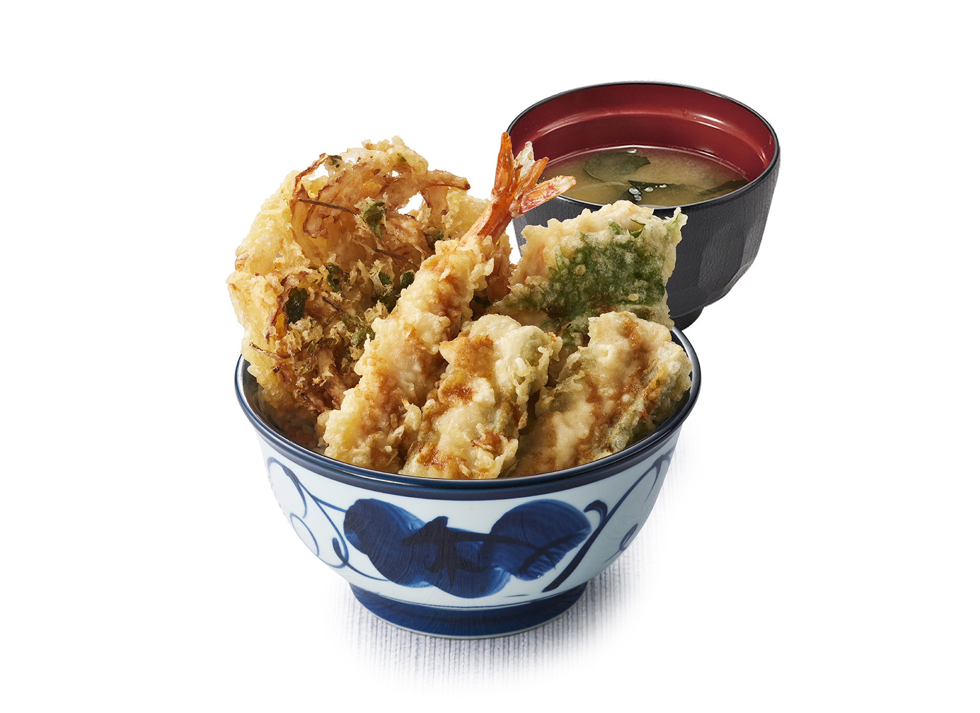 「ツナマヨちくわのまごころ天丼（みそ汁付）」（980円）