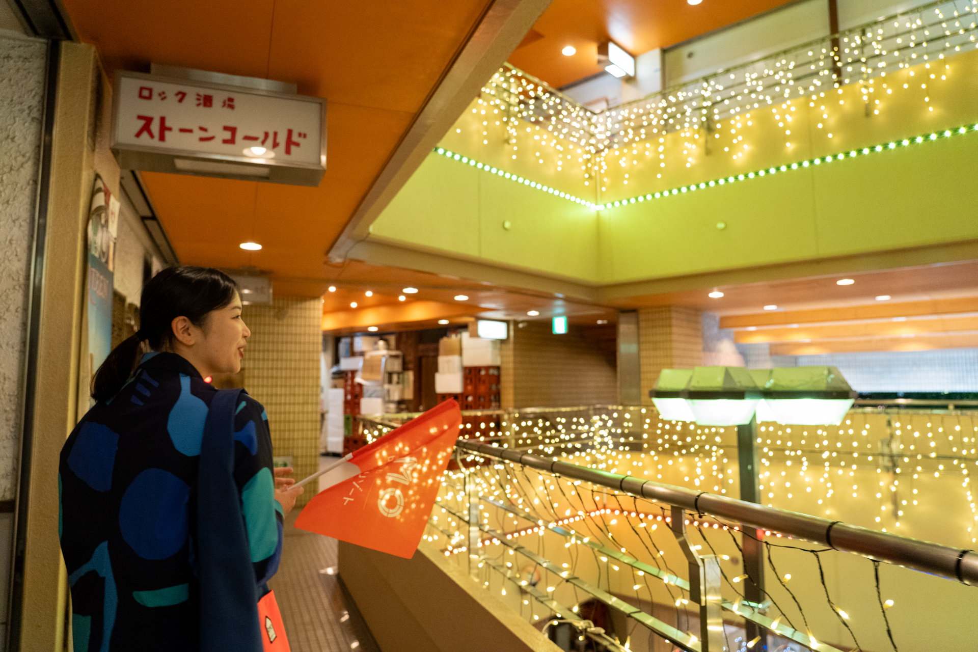 螺旋階段を上がって2階へ。ドキドキです