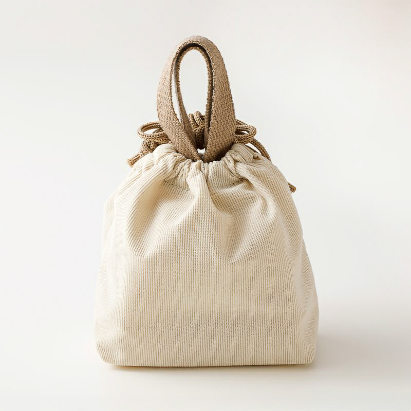 紀ノ国屋 コーデュロイスイーツバッグ（オフホワイト）