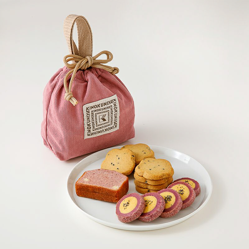 紀ノ国屋 コーデュロイスイーツバッグ（モーブピンク）