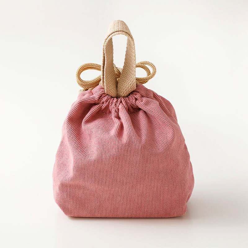 紀ノ国屋 コーデュロイスイーツバッグ（モーブピンク）