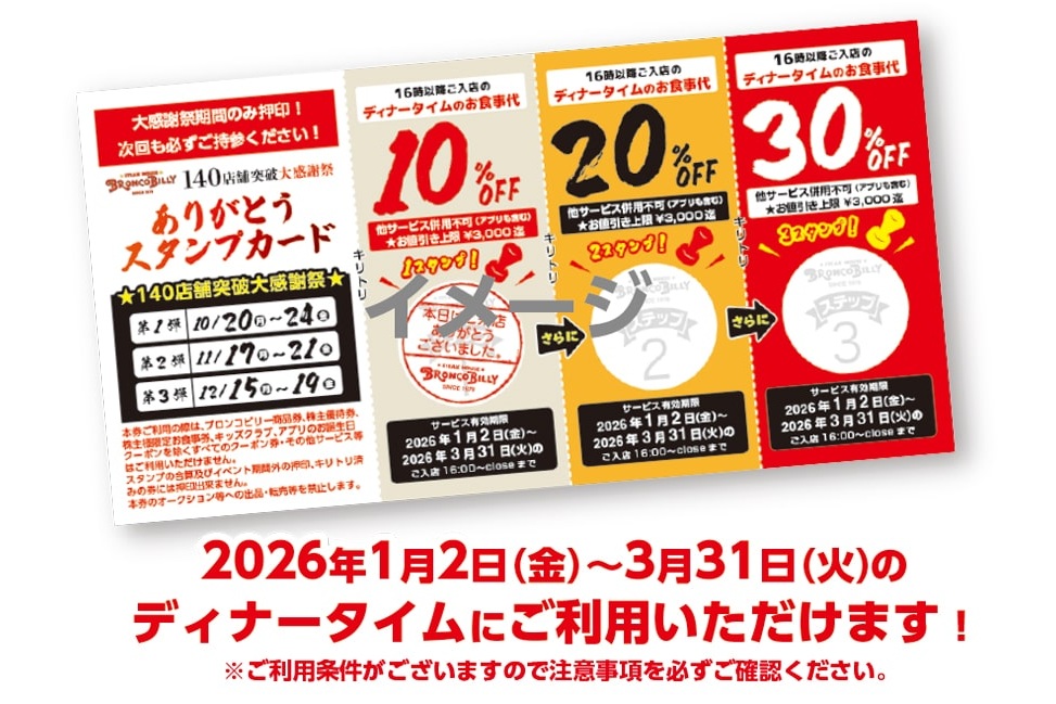 ありがとうスタンプカード