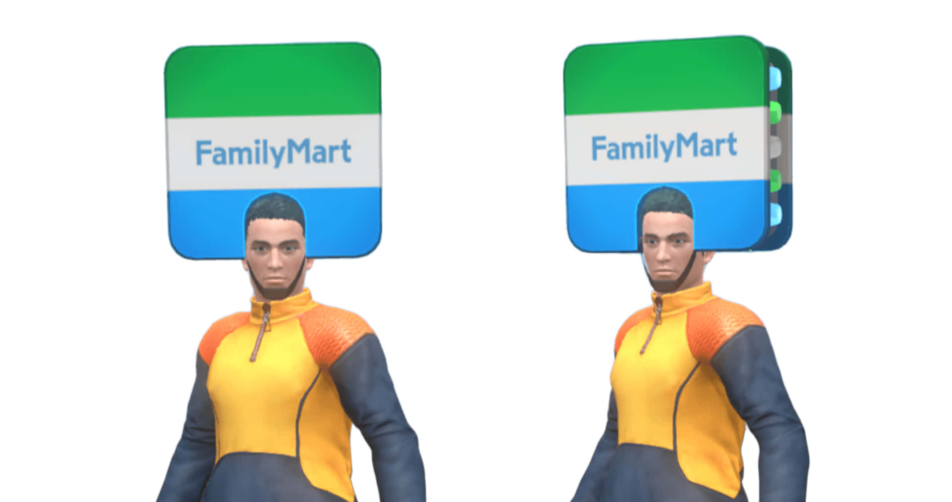 ファミマ看板風の限定重ね着