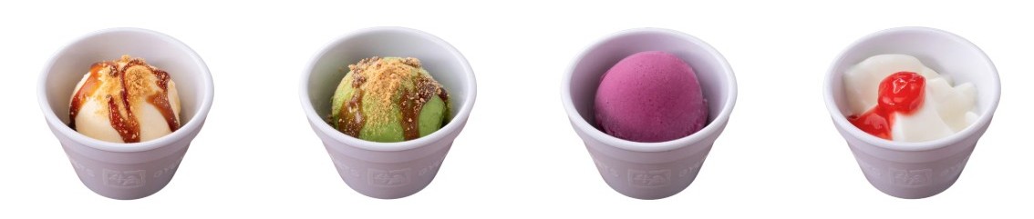 牛角アイス バニラ、牛角アイス 抹茶、季節のシャーベット、なめらか杏仁豆富、バニラアイス、抹茶アイス