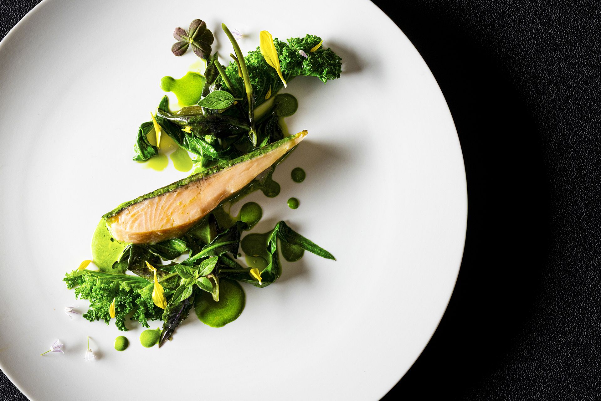 山女魚のミ・キュイ クルート仕立て