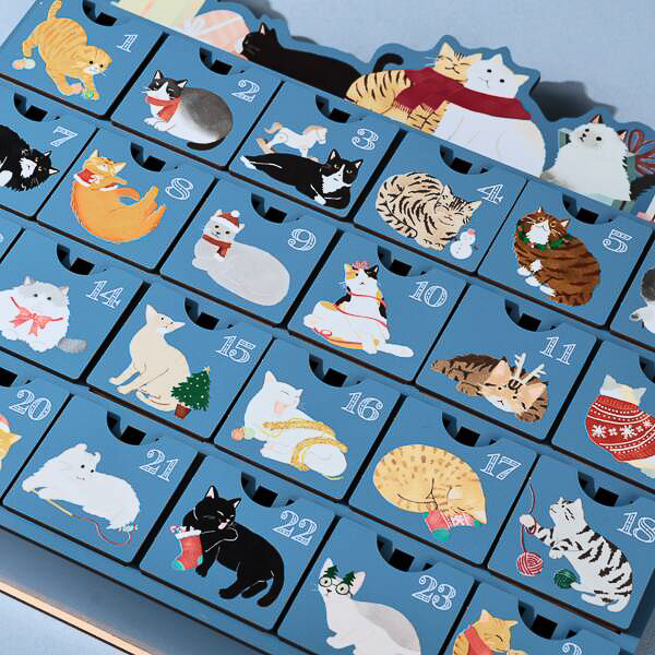 【2個セット】うり　にゃんだふるカレンダー カルディ、ネコちゃんと一緒にクリスマスまでカウントダウン「にゃんだ