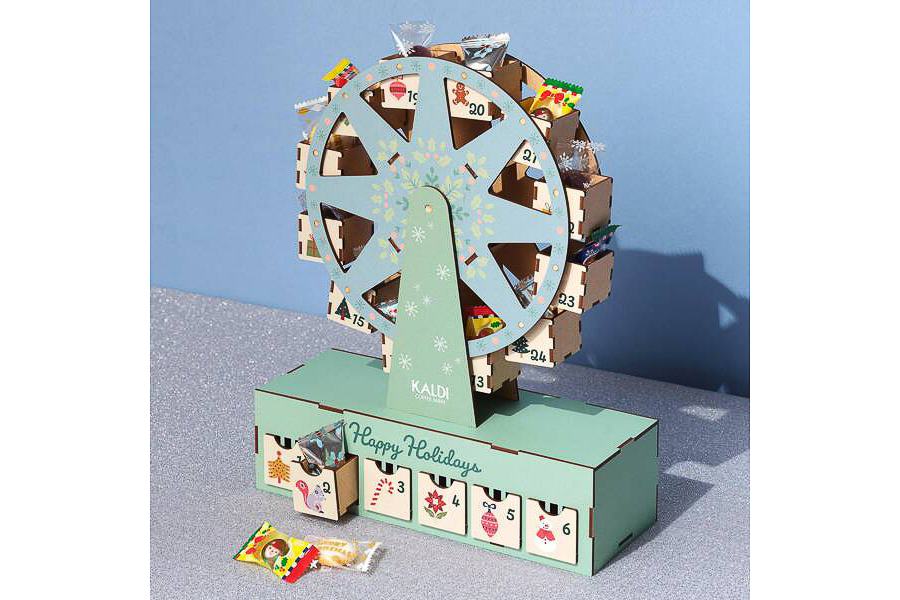 カルディ、かわいい観覧車でクリスマスまでをカウントダウン