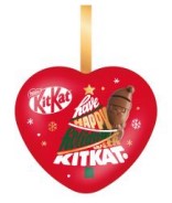 「キットカット ホリデイサンタ ハートオーナメント缶（3個）」（1080円前後）