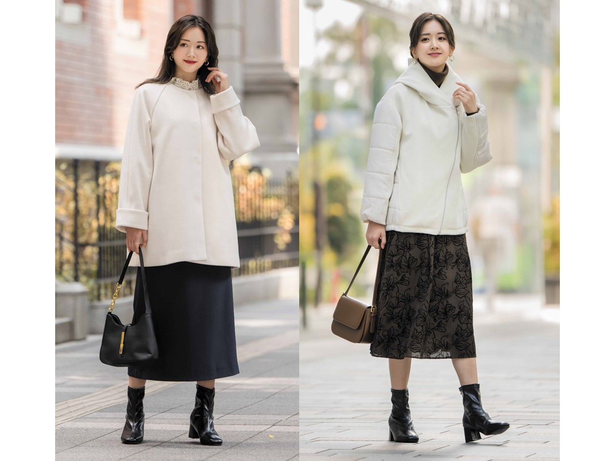 レディス ウールライクコート・中綿コート