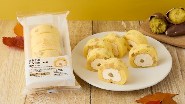 「Uchi Café焼き芋のもち食感ロール（紅はるか）」（408円）