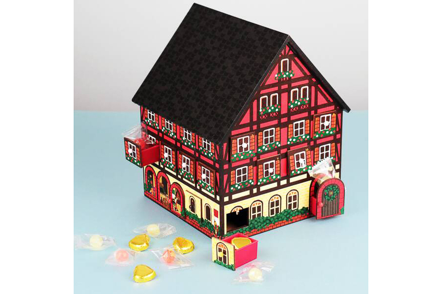 【2個セット新品】KALDI クリスマス　ティンハウスアドベントカレンダー 2個セット新品】KALDI クリスマス ティンハウスアドベントカレンダー