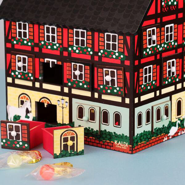【2個セット新品】KALDI クリスマス　ティンハウスアドベントカレンダー KALDI カルディ クリスマス ティンハウスアドベントカレンダー