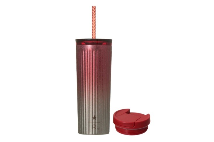 スターバックス リザーブ ステンレスコールドカップタンブラー レッド（リッド付）