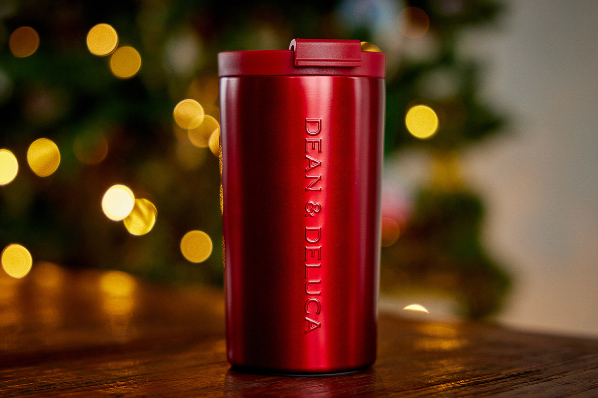 ロック式カフェタンブラーレッド350ml＜季節限定＞