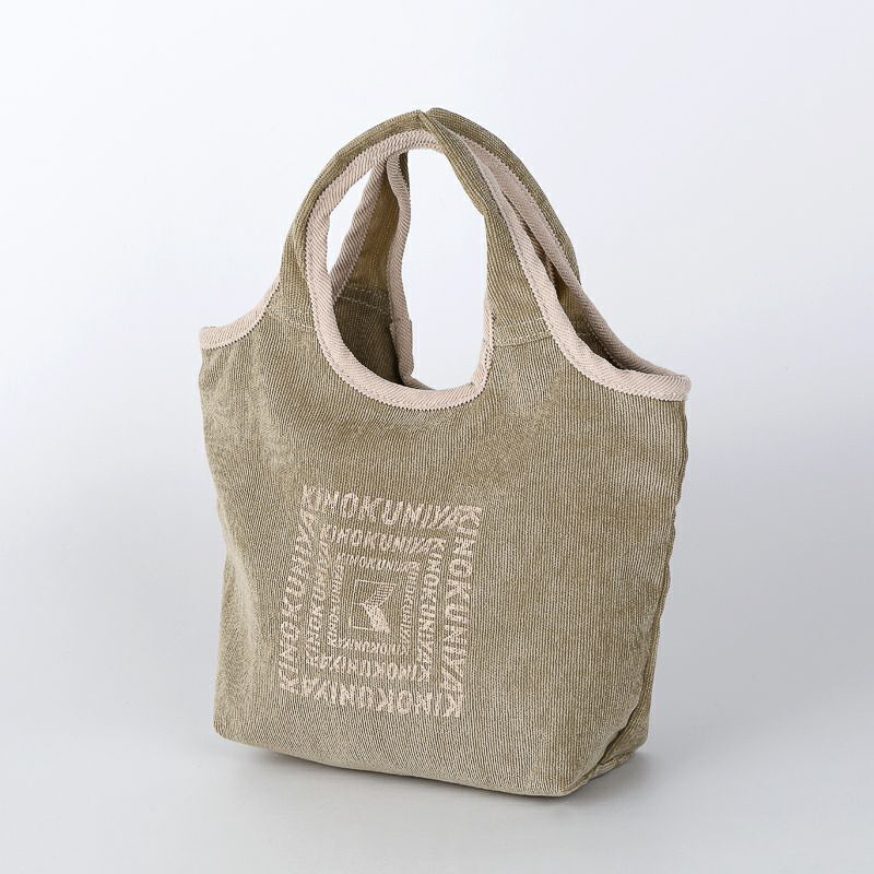 紀ノ国屋 コーデュロイミニバッグ（ベージュ）