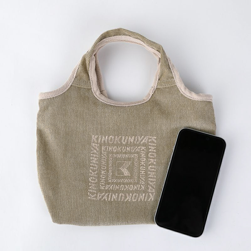 紀ノ国屋 コーデュロイミニバッグ（ベージュ）