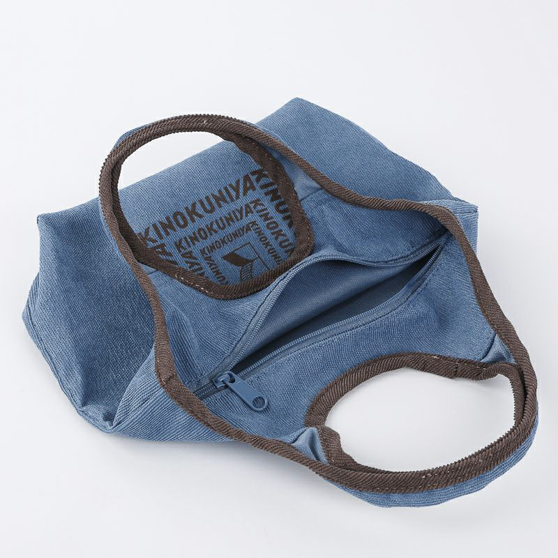 紀ノ国屋 コーデュロイミニバッグ（サックスブルー）