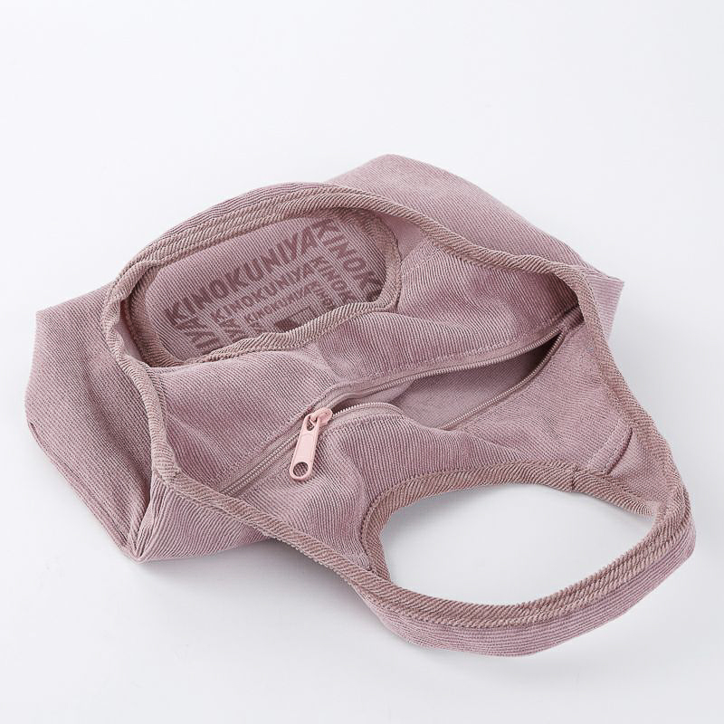 紀ノ国屋 コーデュロイミニバッグ（モーブピンク）